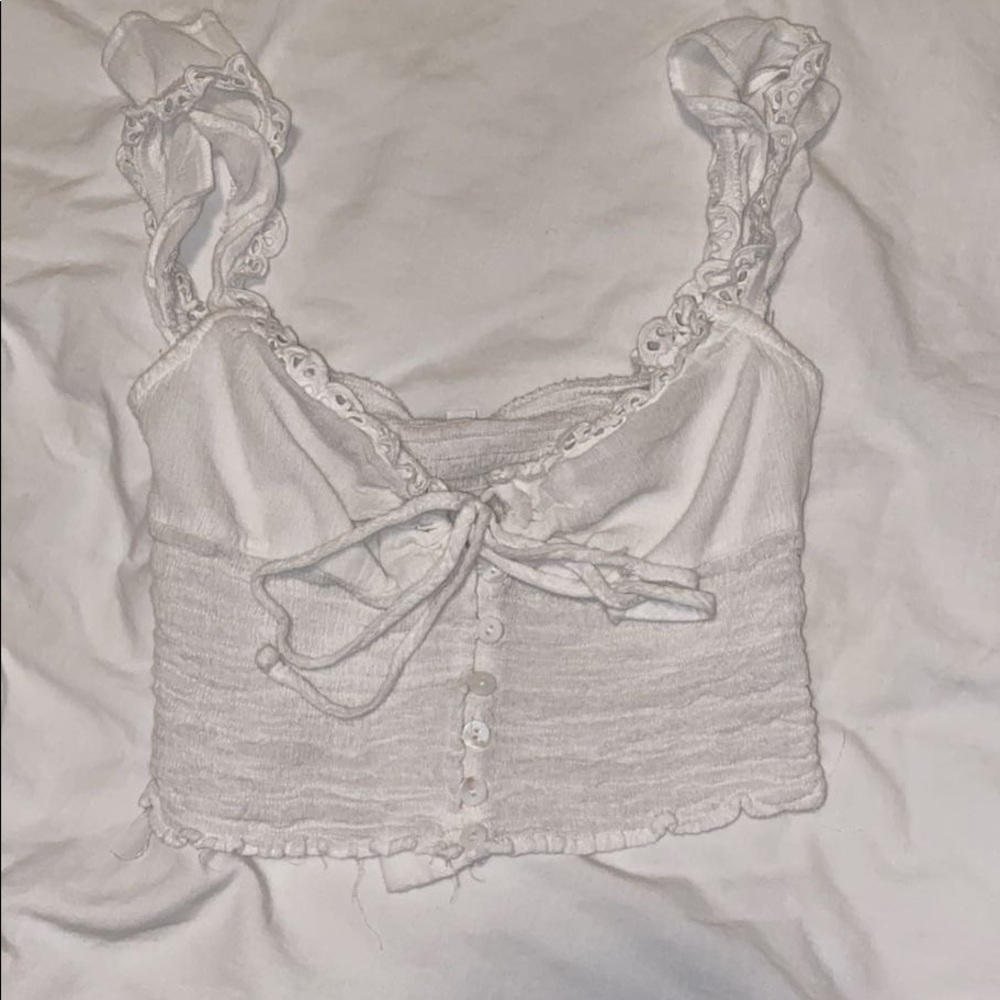 Princess Polly white “Chet” crop top